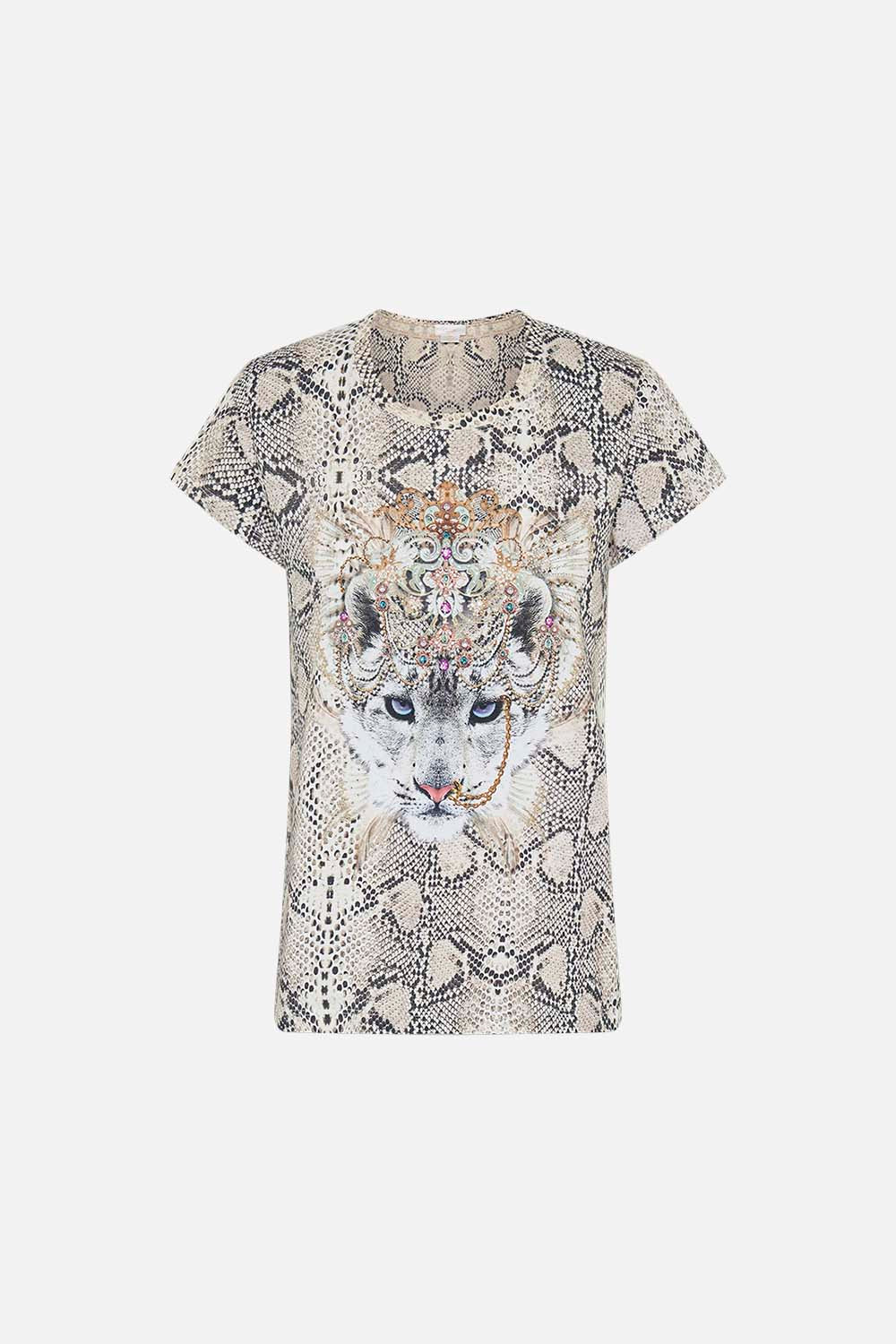 CAMILLA fitted t shirt in Looking Glass Houses print