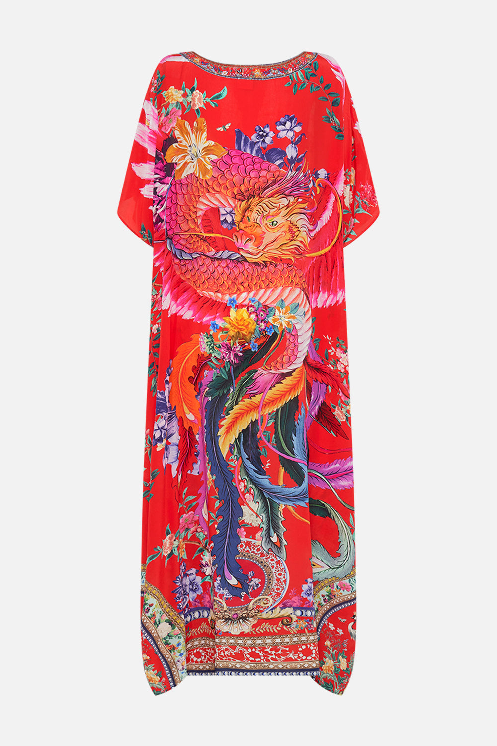 CAMILLA silk floral print kaftan in The Summer Palace print