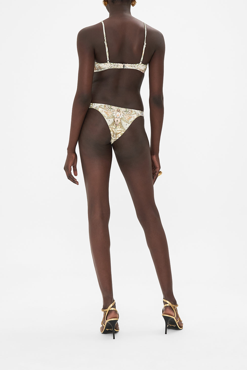 CAMILLA tri bra in Ivory Tower Tales print