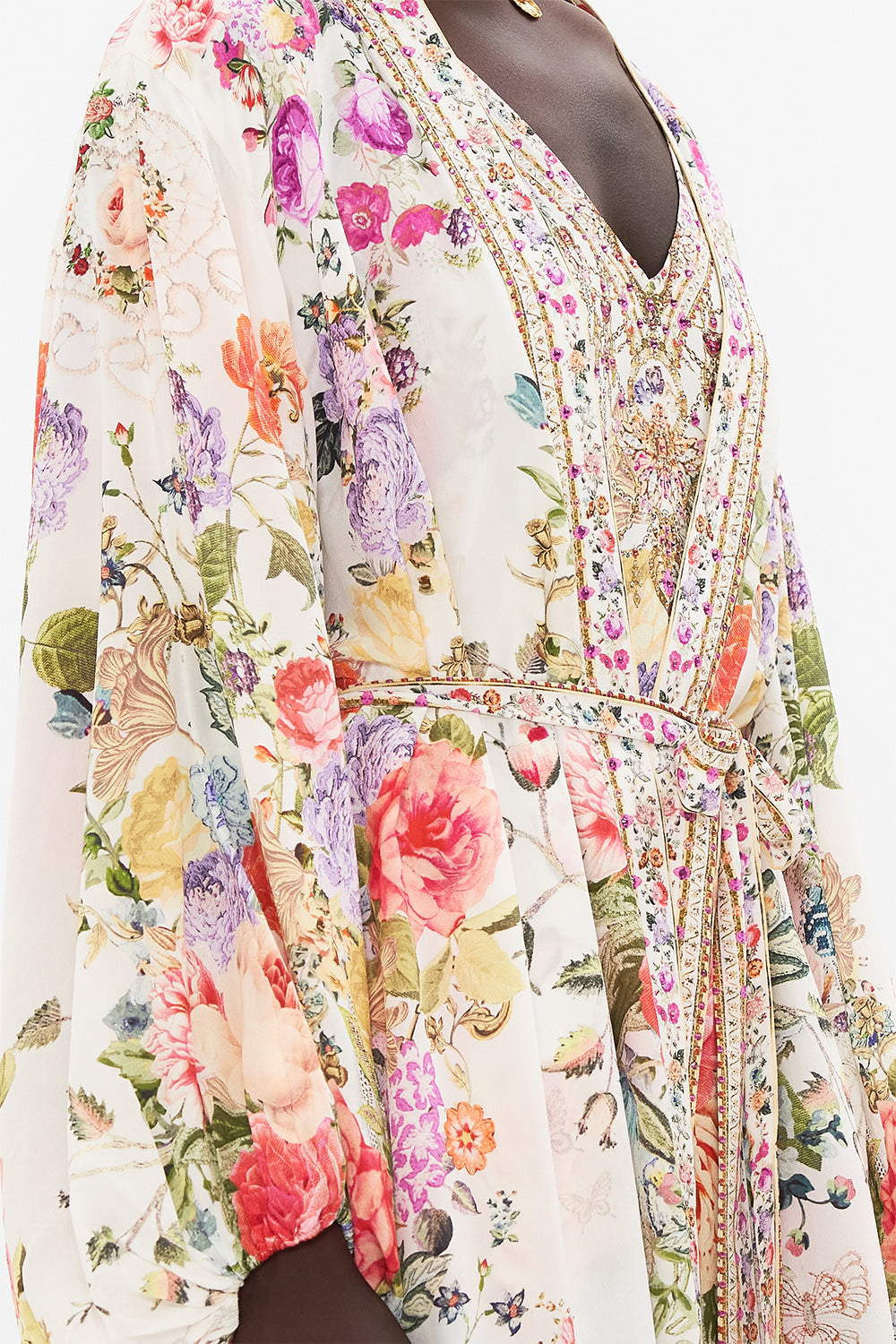 CAMILLA floral blouson sleeve layer in Sew Yesterday print