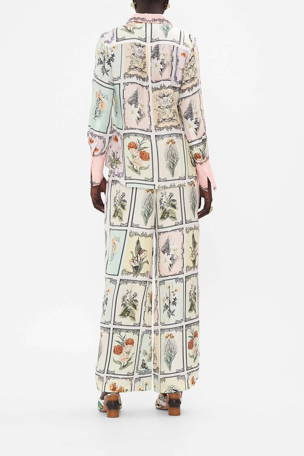 CAMILLA floral thongs in Stitched in Time print.