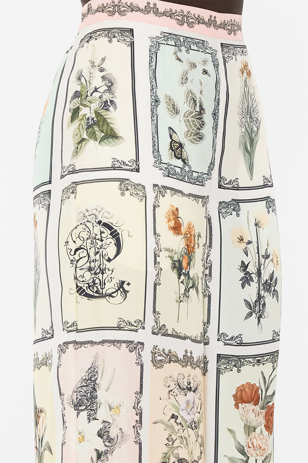 CAMILLA multi Minimal Wide Leg Pant in Long Live Letterpress