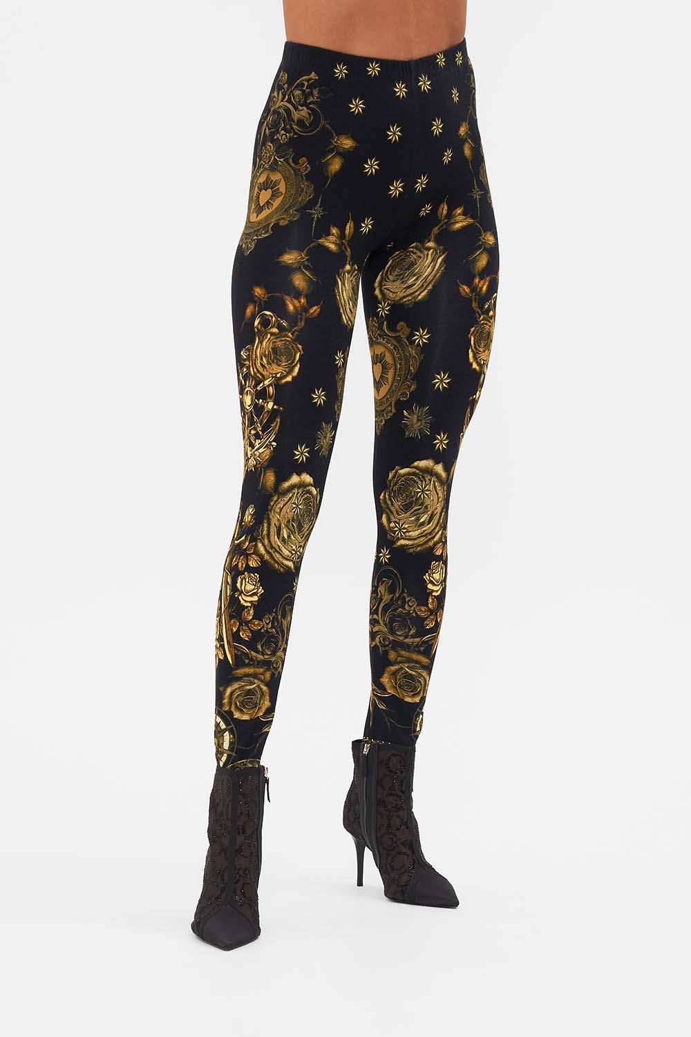 CAMILLA Black Leggings in So Says the Oracle