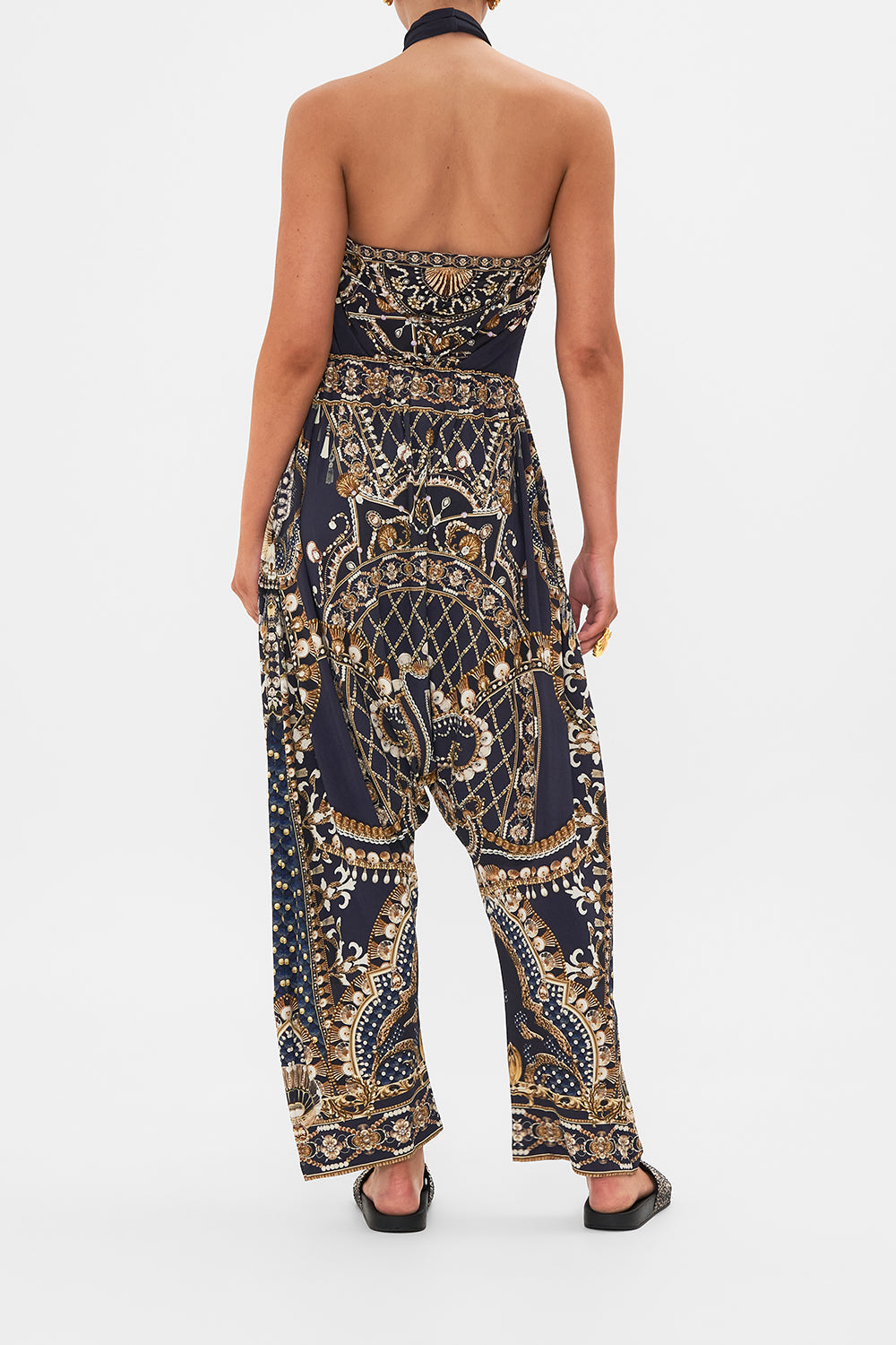 CAMILLA Jersey draped pant in Dance With The Duke print