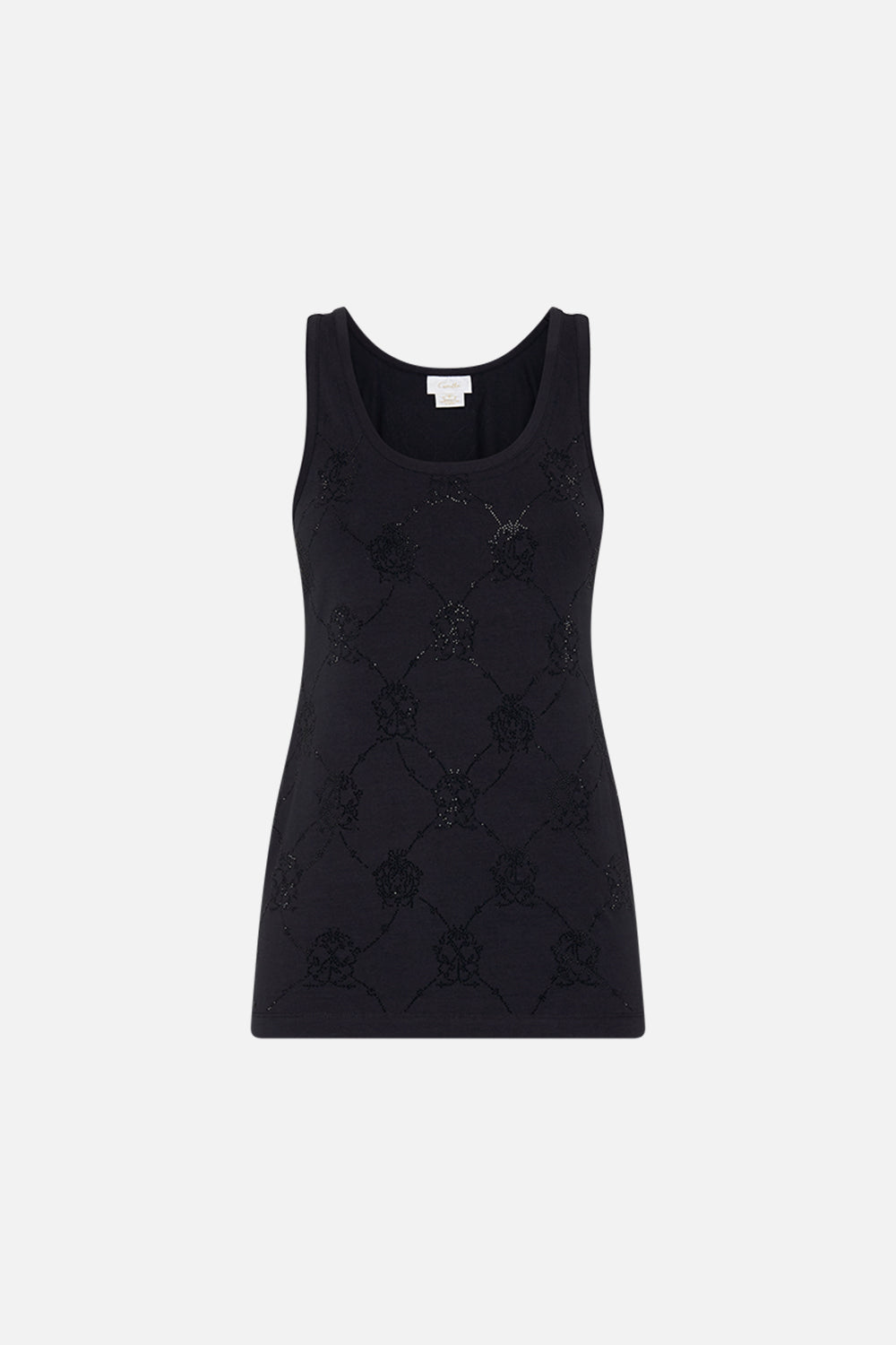 CAMILLA Leopard Jersey Scoop Neck Tank Top in Amsterglam