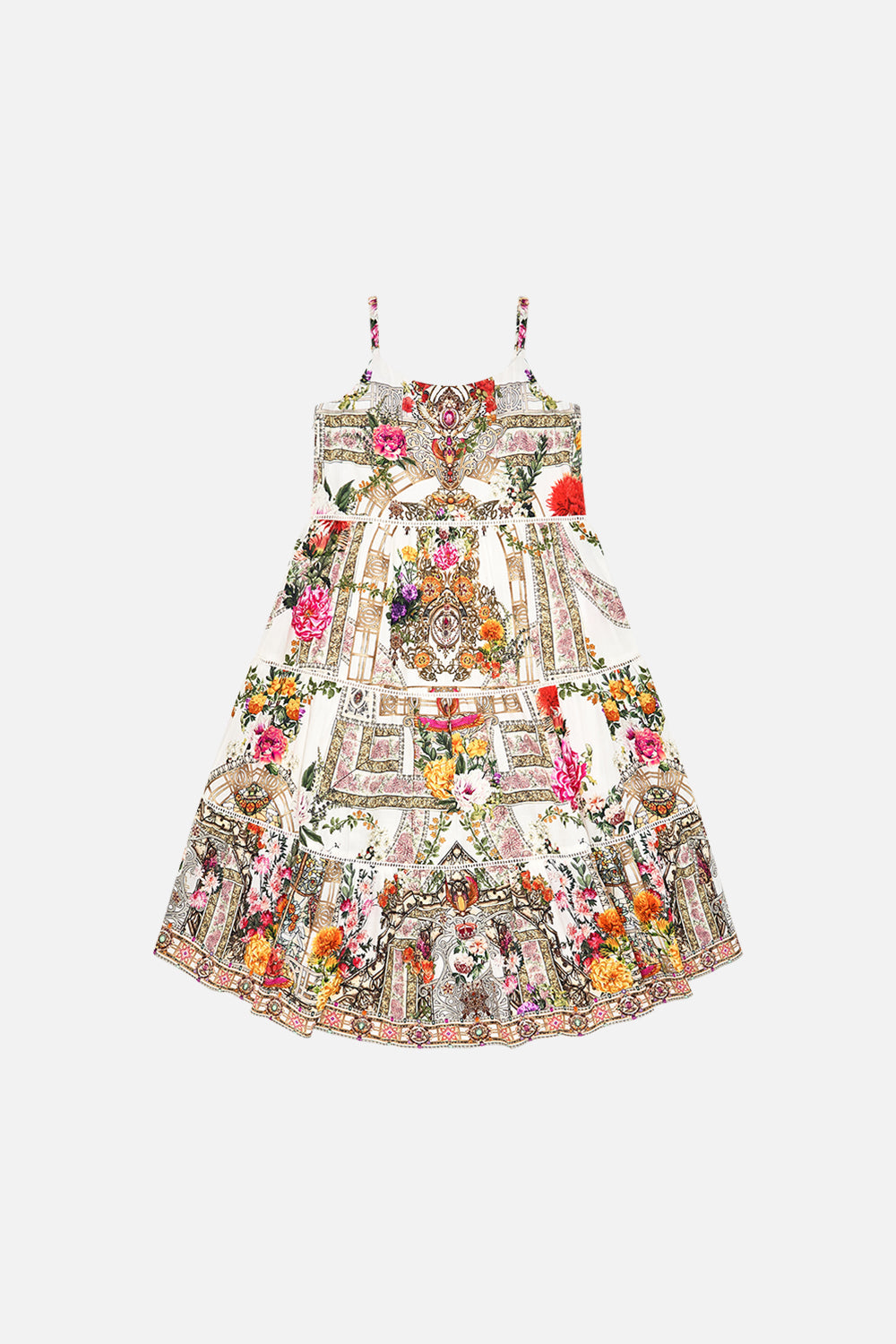 CAMILLA Collared Long Sleeve Shirt in Egyptian Rose print.