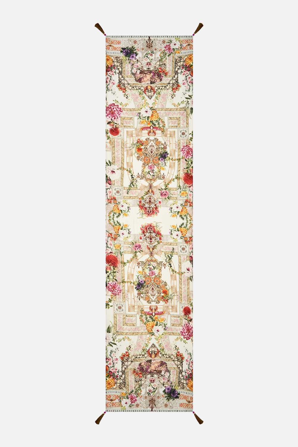 CAMILLA Long Scarf in Egyptian Rose print.