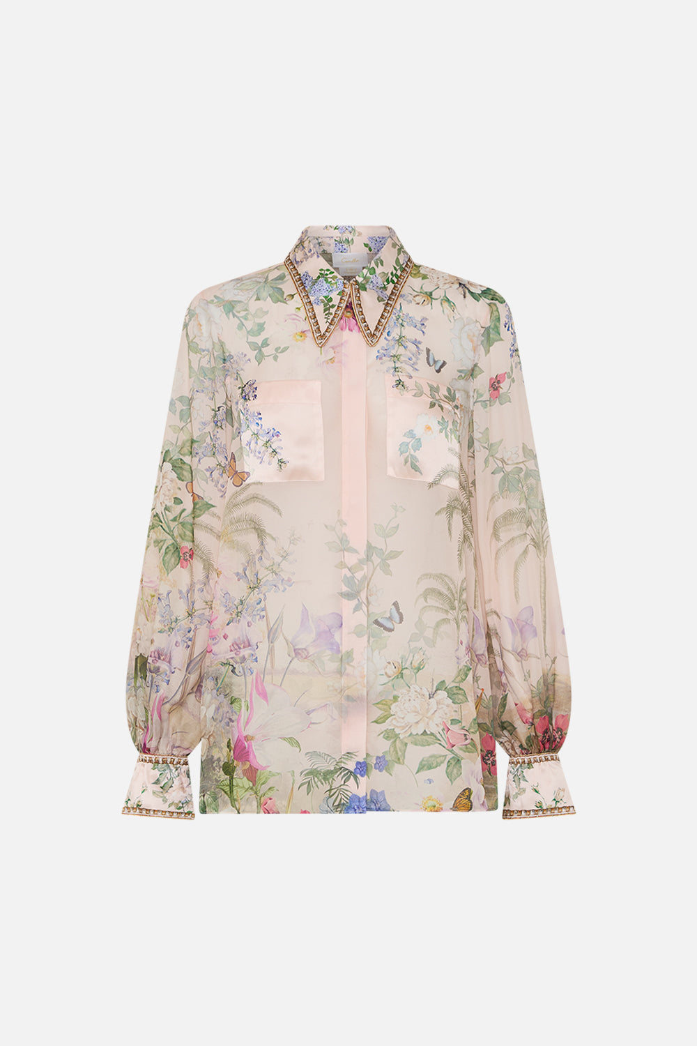 CURVED COLLAR BLOUSE WITH POCKETS PALACIO PLAYGROUND