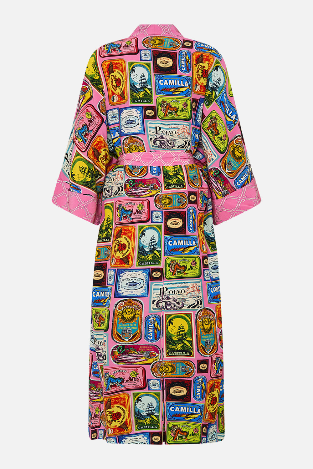 LONG ROBE WITH NARROW COLLAR SALTY SPLENDOUR