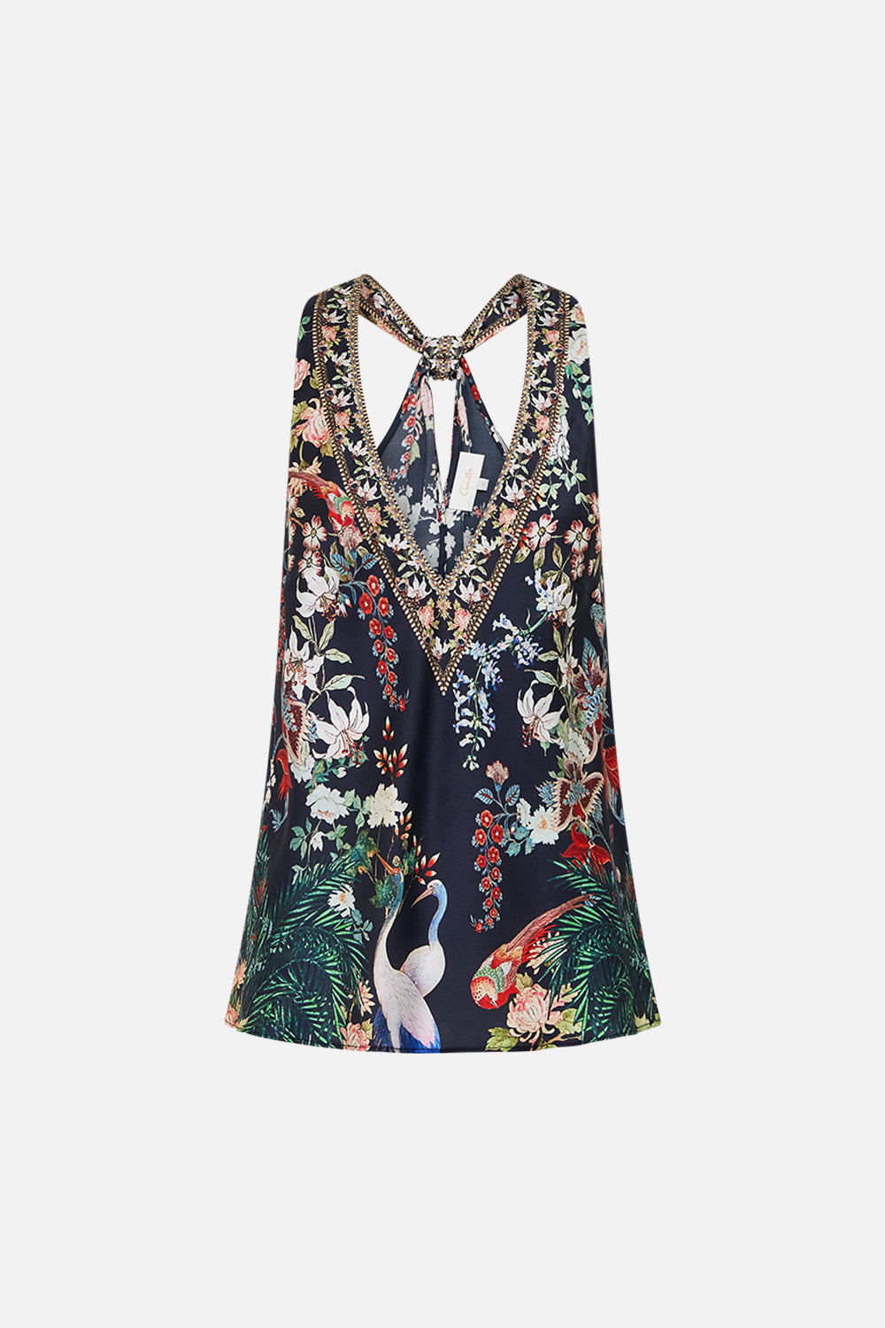 V NECK TOP WITH KNOT BACK PALACIO POETRY