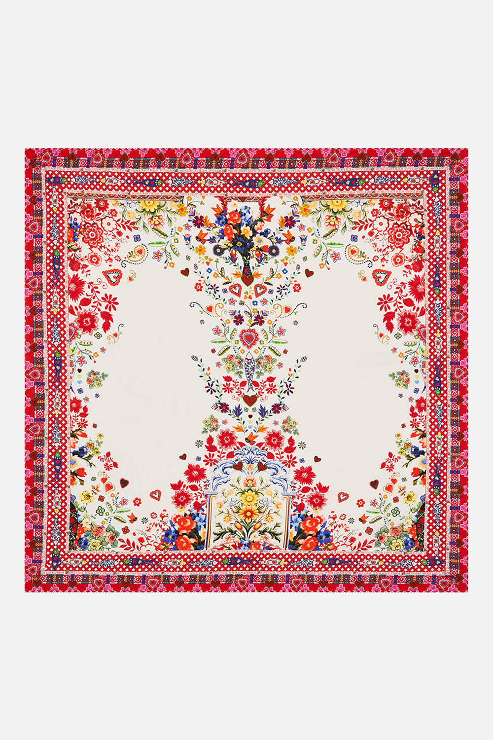 LARGE SQUARE SCARF FAITH, LUCK & JUSTICE