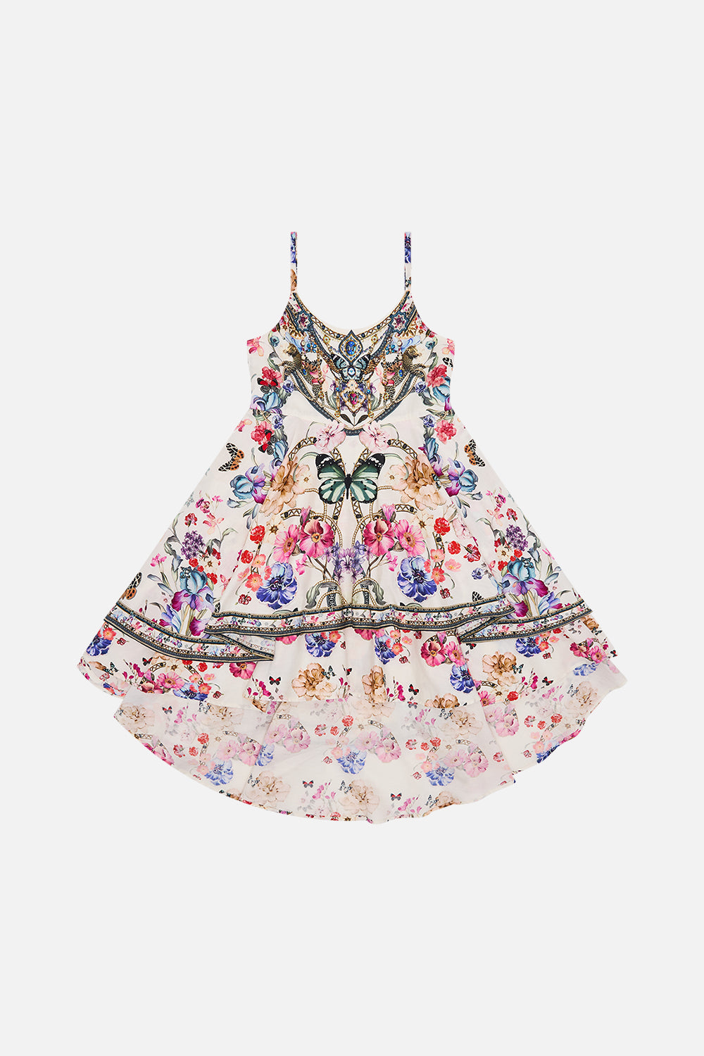 KIDS ROUND NECK TIERED DRESS 4-10 MONSERRATE MAGIC