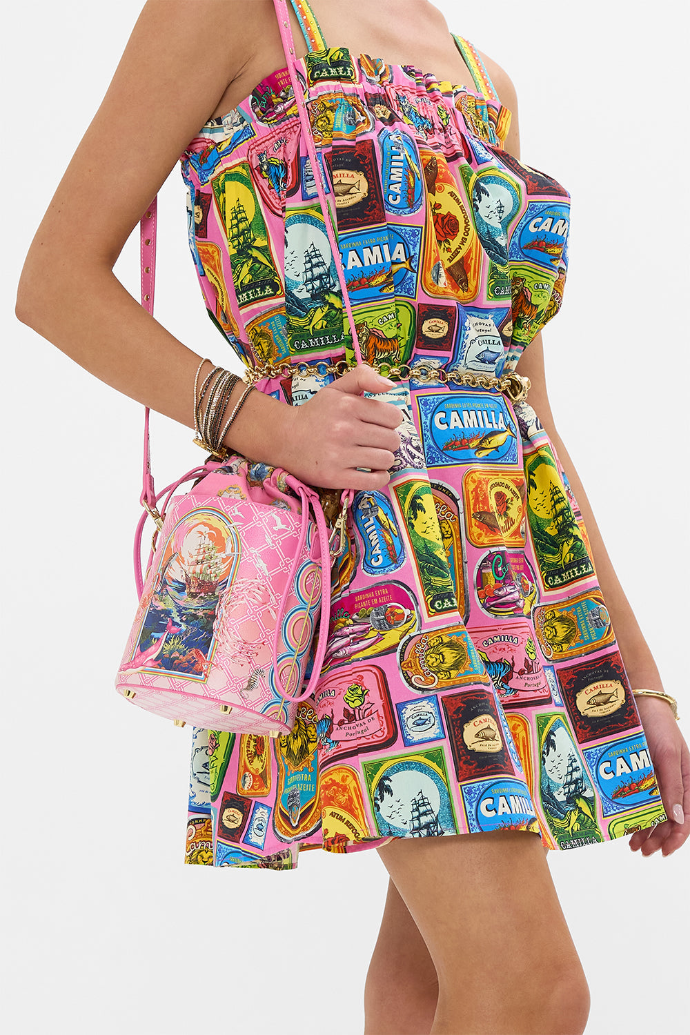 DRAWSTRING BUCKET BAG SALTY SPLENDOUR