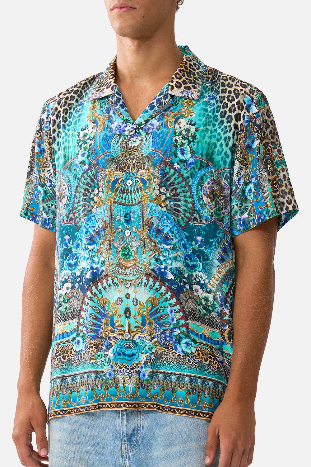 SHORT SLEEVE CAMP COLLARED SHIRT FLAMENCO EUPHORIA