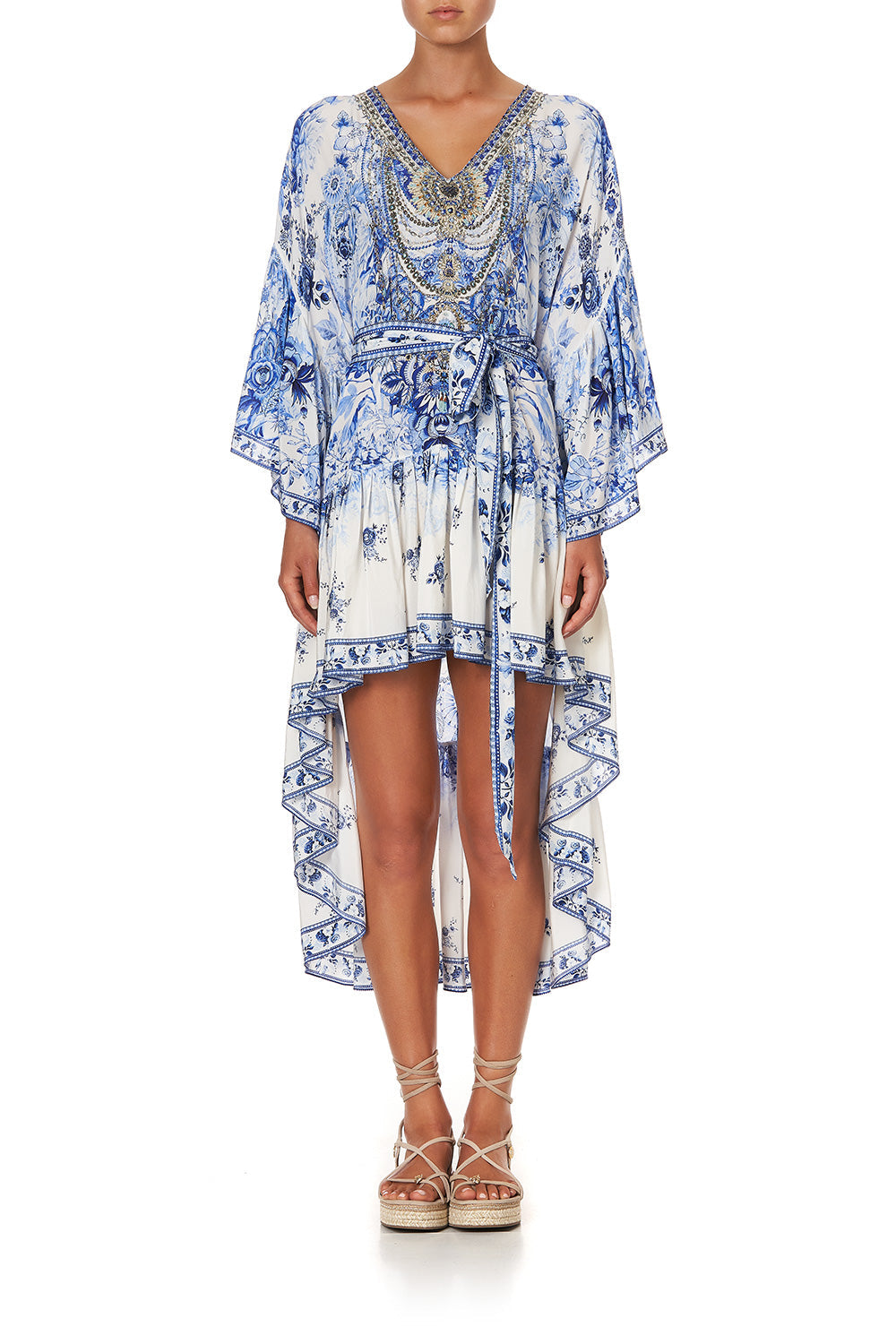 HIGH LOW RUFFLE DRESS HIGH TEA