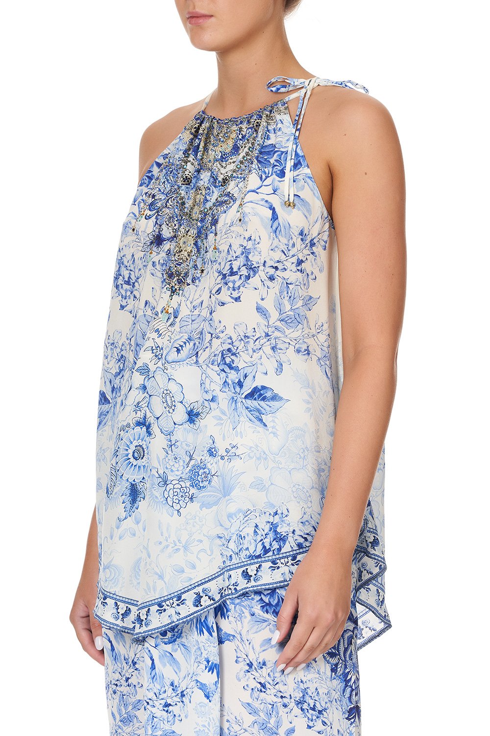 HANDKERCHIEF HEM TANK HIGH TEA