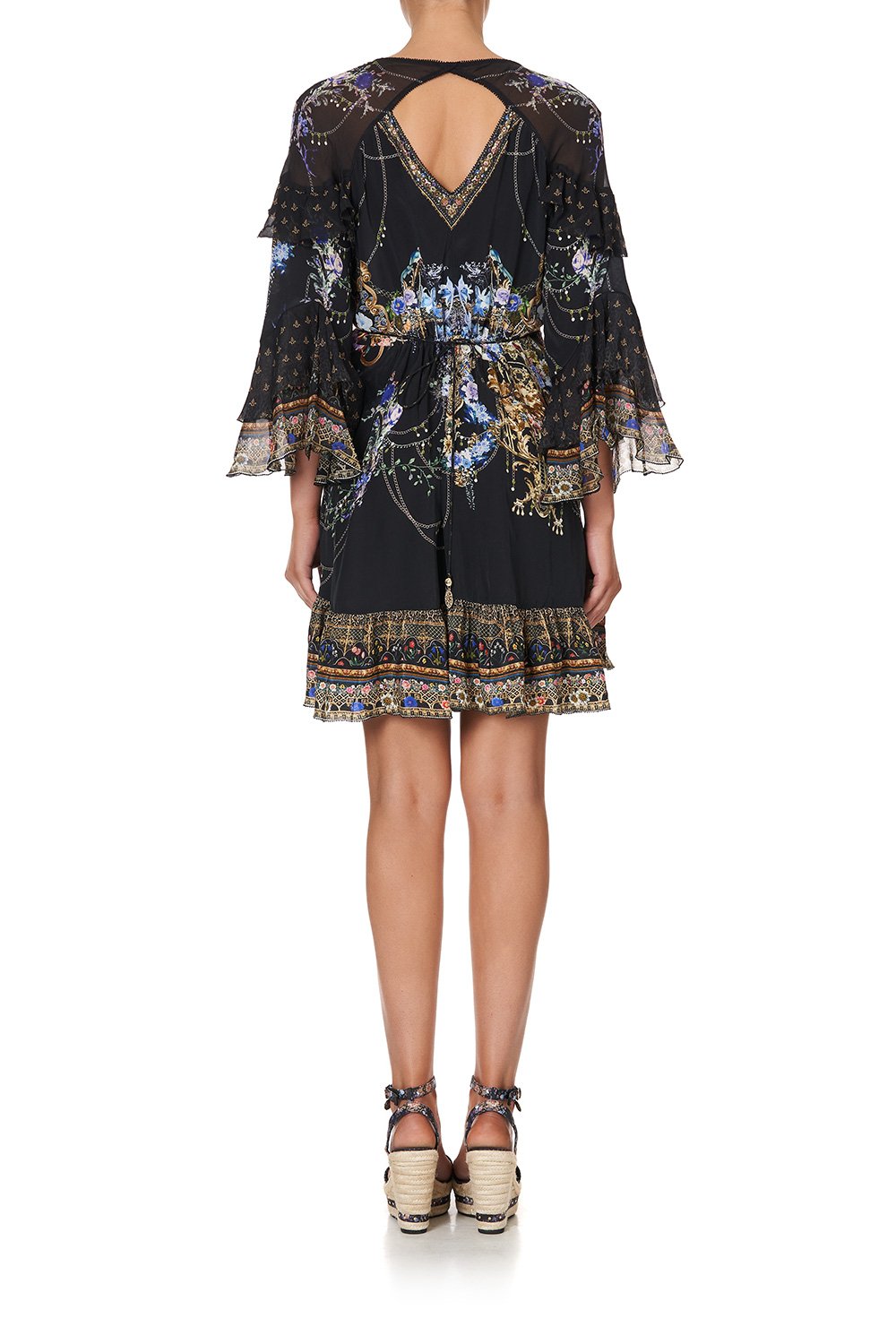 SHORT WRAP DRESS WITH RUFFLES PALACE PLAYHOUSE