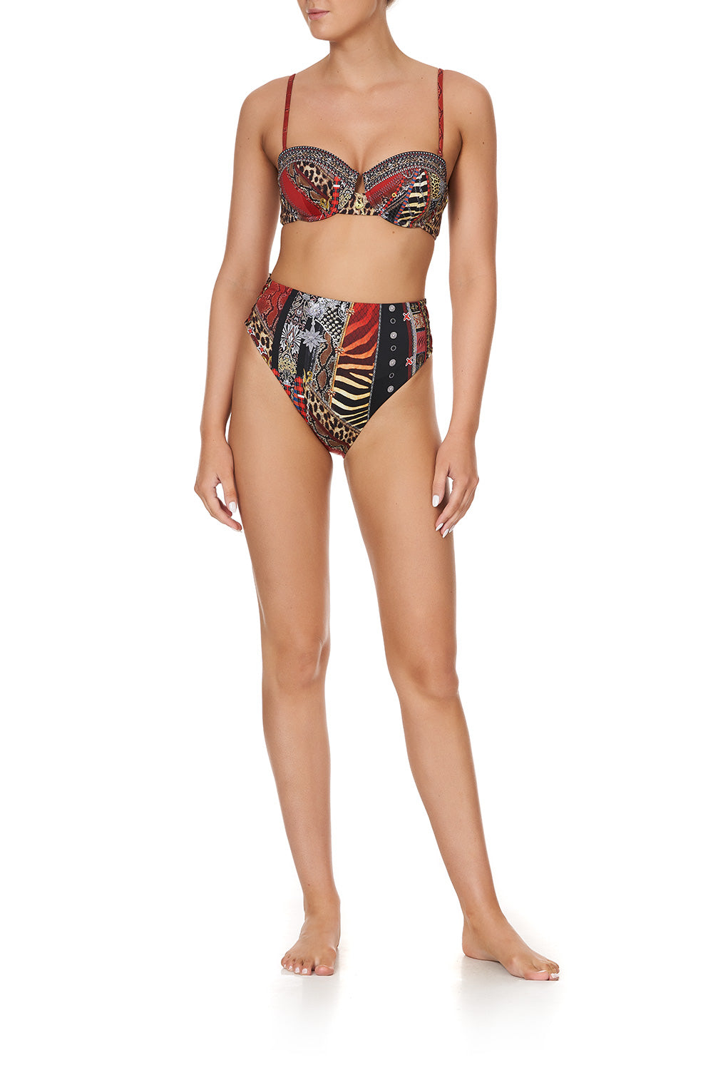 HIGH WAISTED PANT WITH EYELET TRIM LONDON CALLING