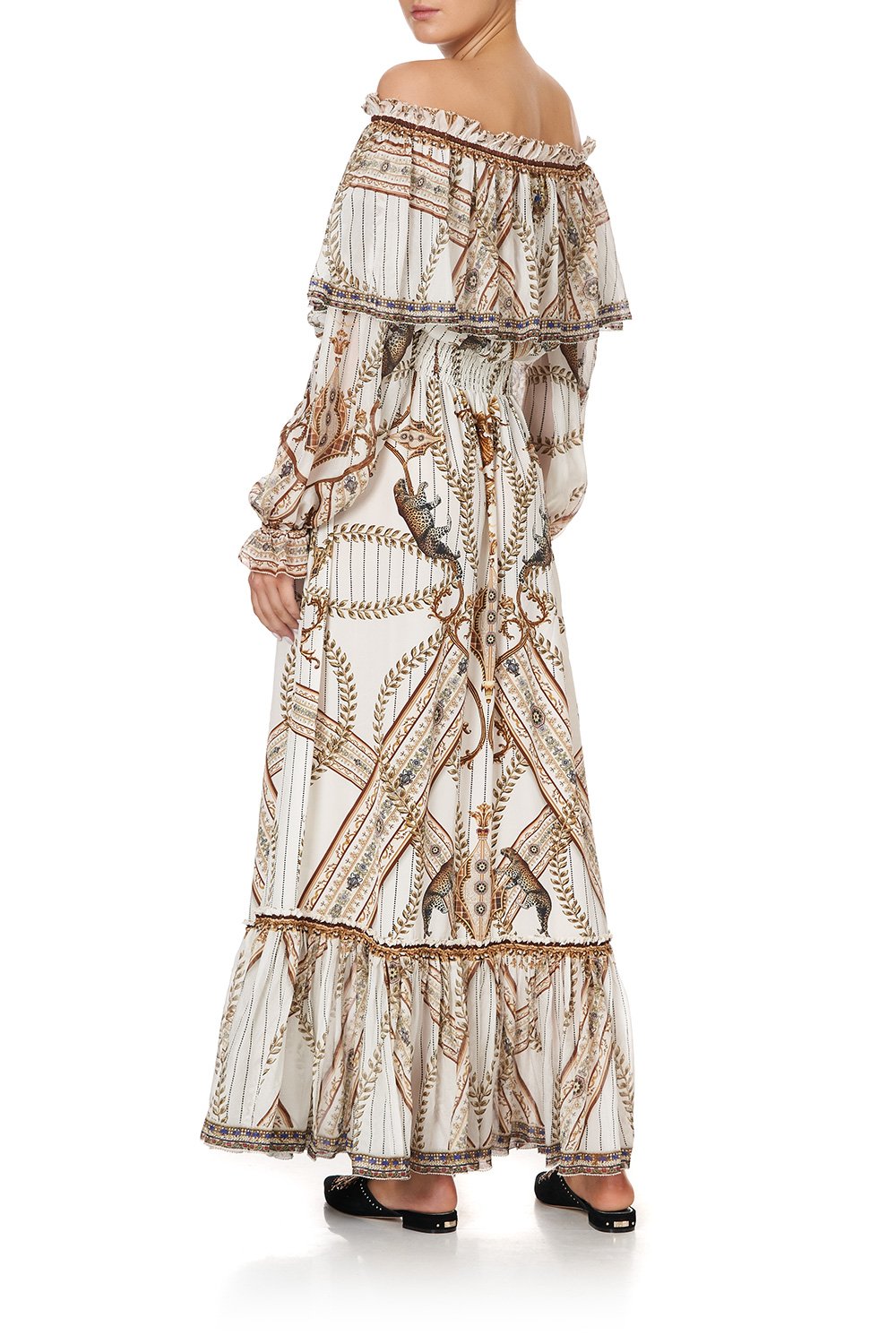 RUFFLE HEM LONG DRESS MIND YOUR MANOR