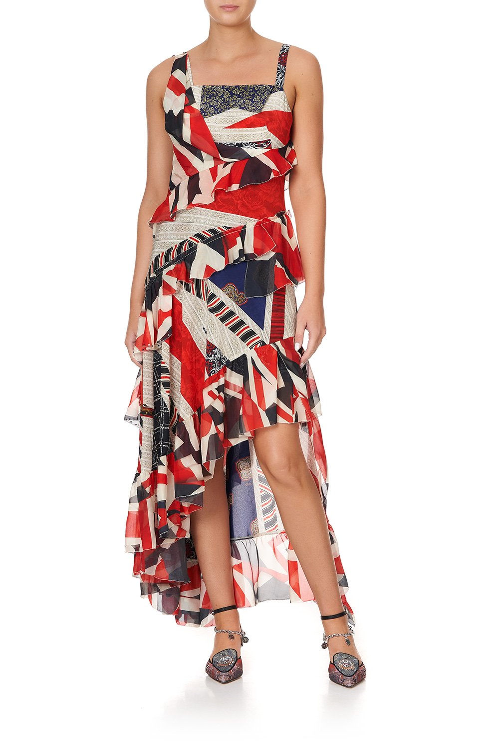 ASYMMETRIC MULTI FRILL DRESS JACK BE NIMBLE