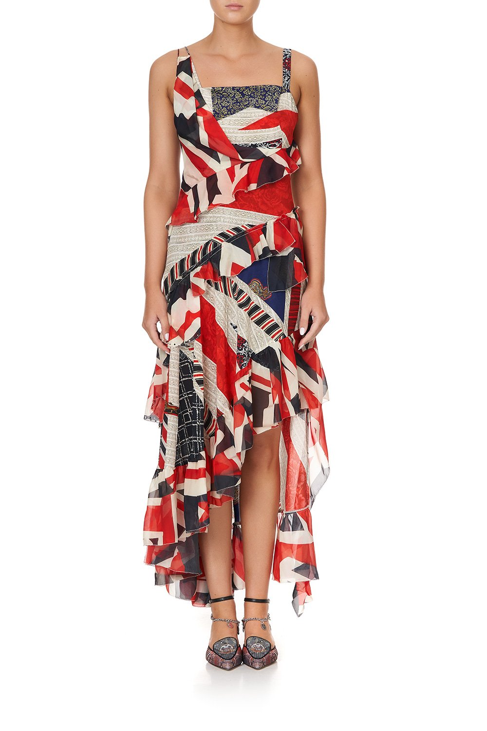 ASYMMETRIC MULTI FRILL DRESS JACK BE NIMBLE