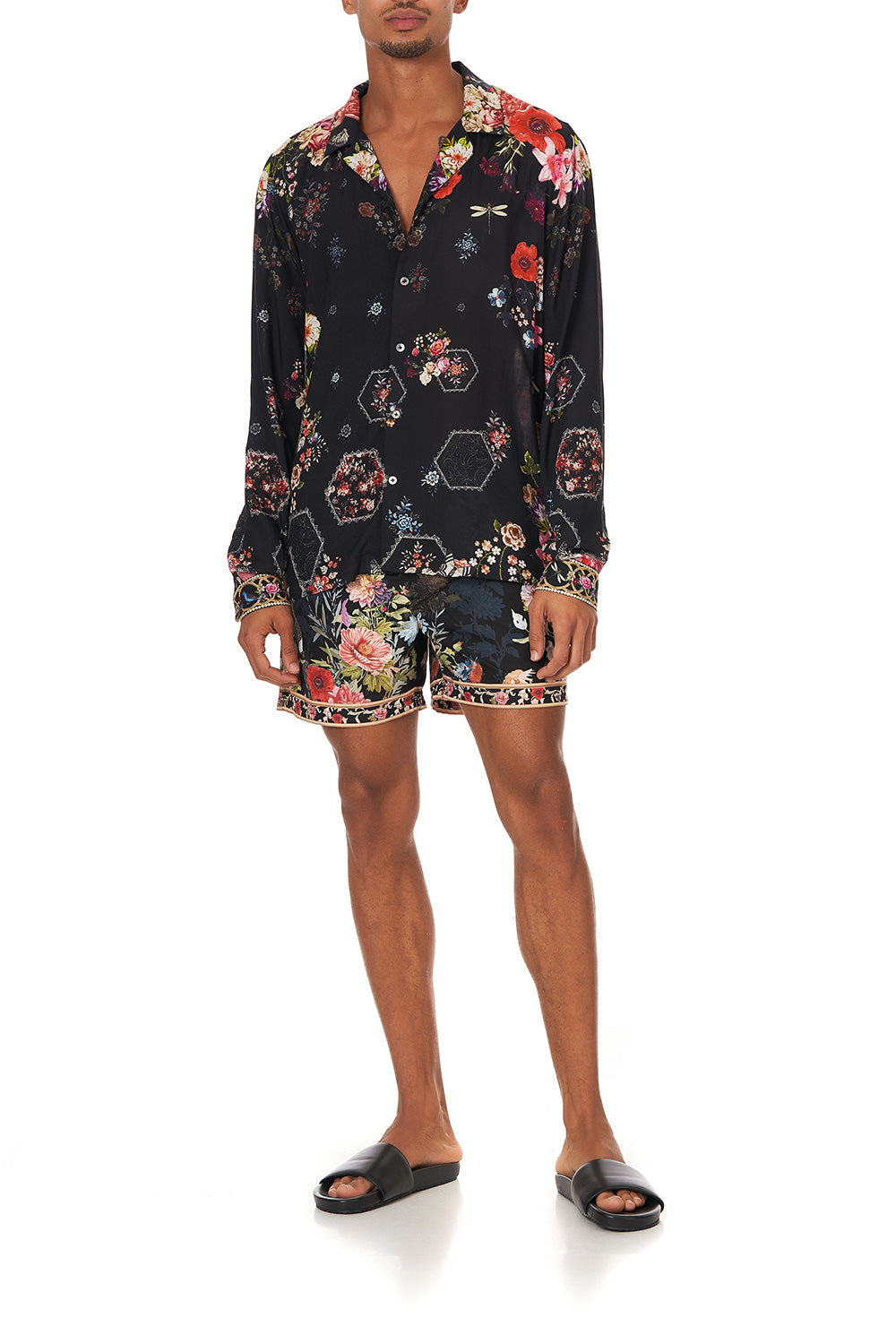 LONG SLEEVE CAMP COLLARED SHIRT HAMPTON HIVE