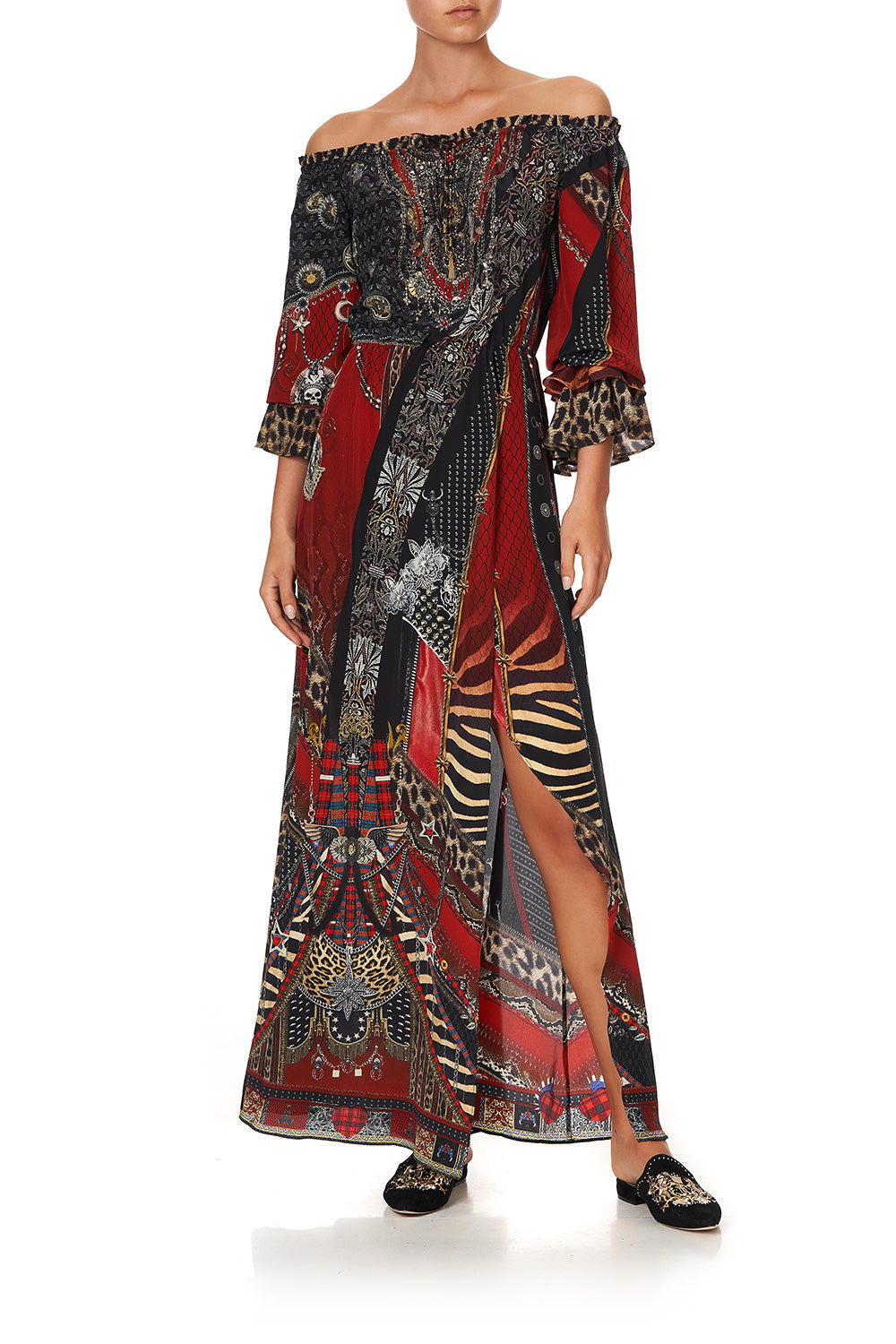 DROP SHOULDER SPLIT DRESS LONDON CALLING