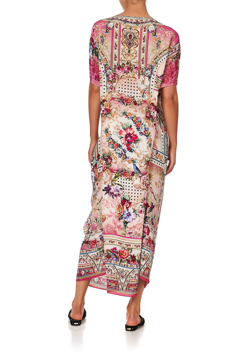 ROUND NECK KAFTAN SUMMONED BY A ROSE