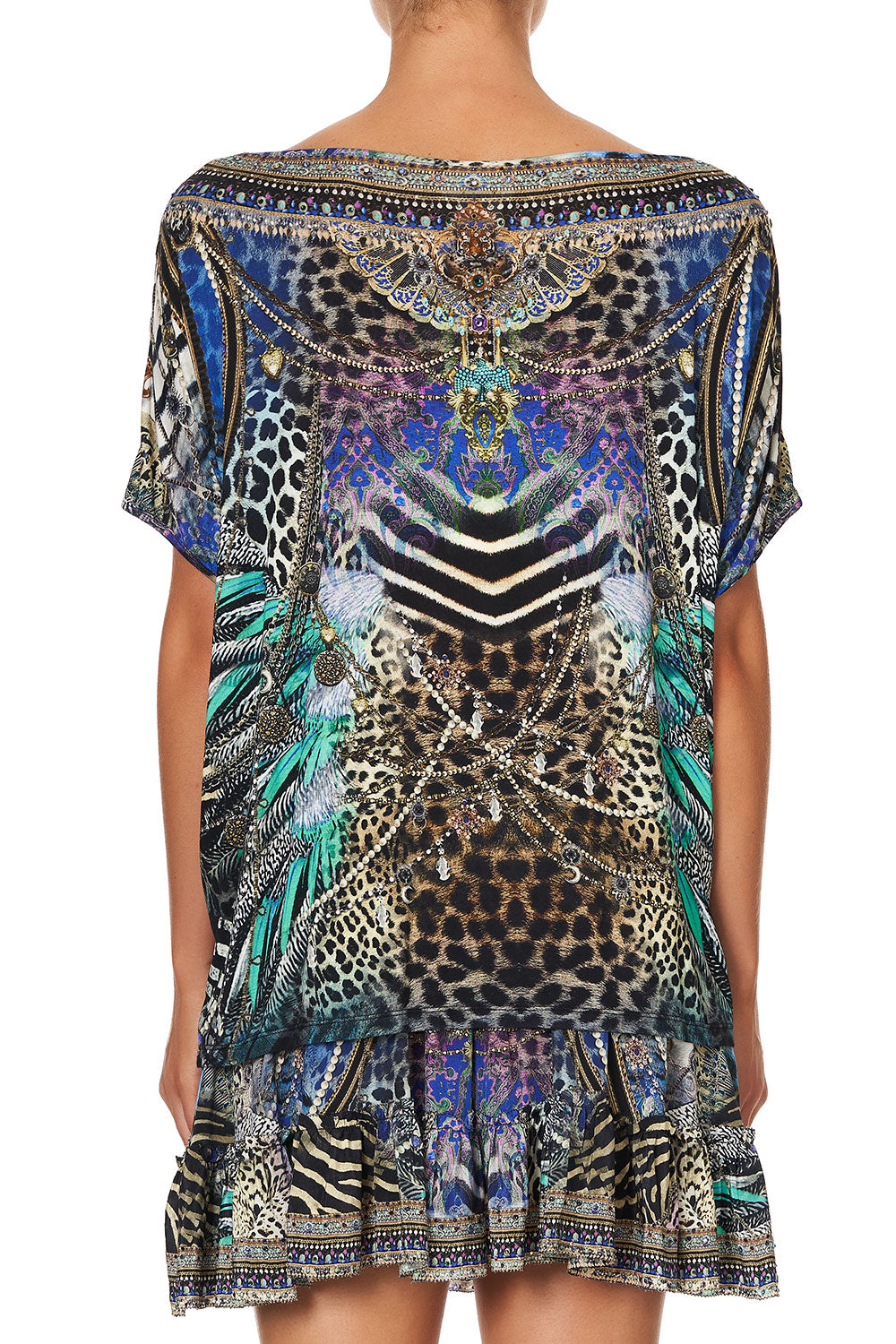 LOOSE FIT ROUND NECK TEE ANIMAL ARMY