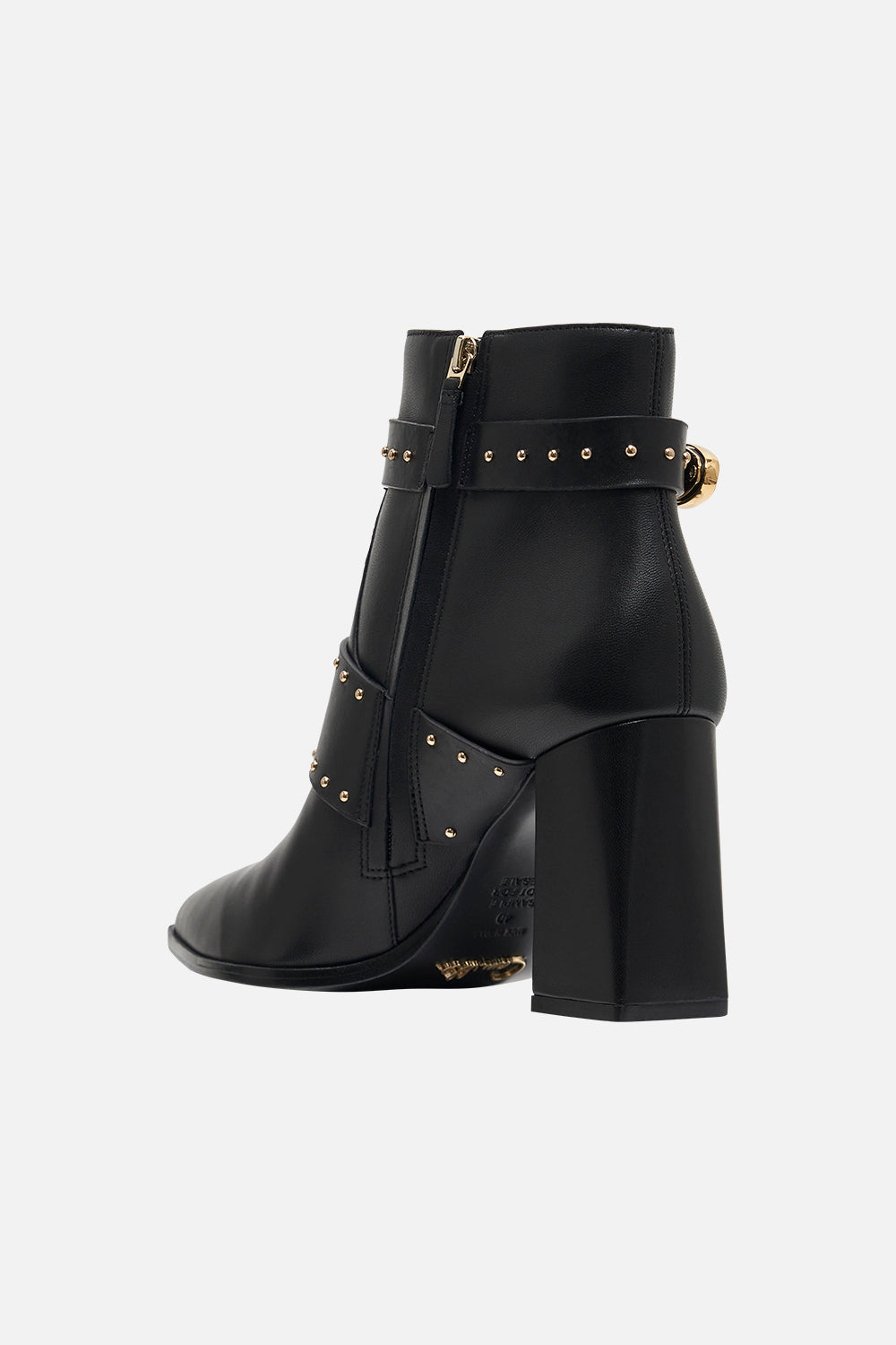 SIENNA BLOCK HEEL BOOT SOLID BLACK