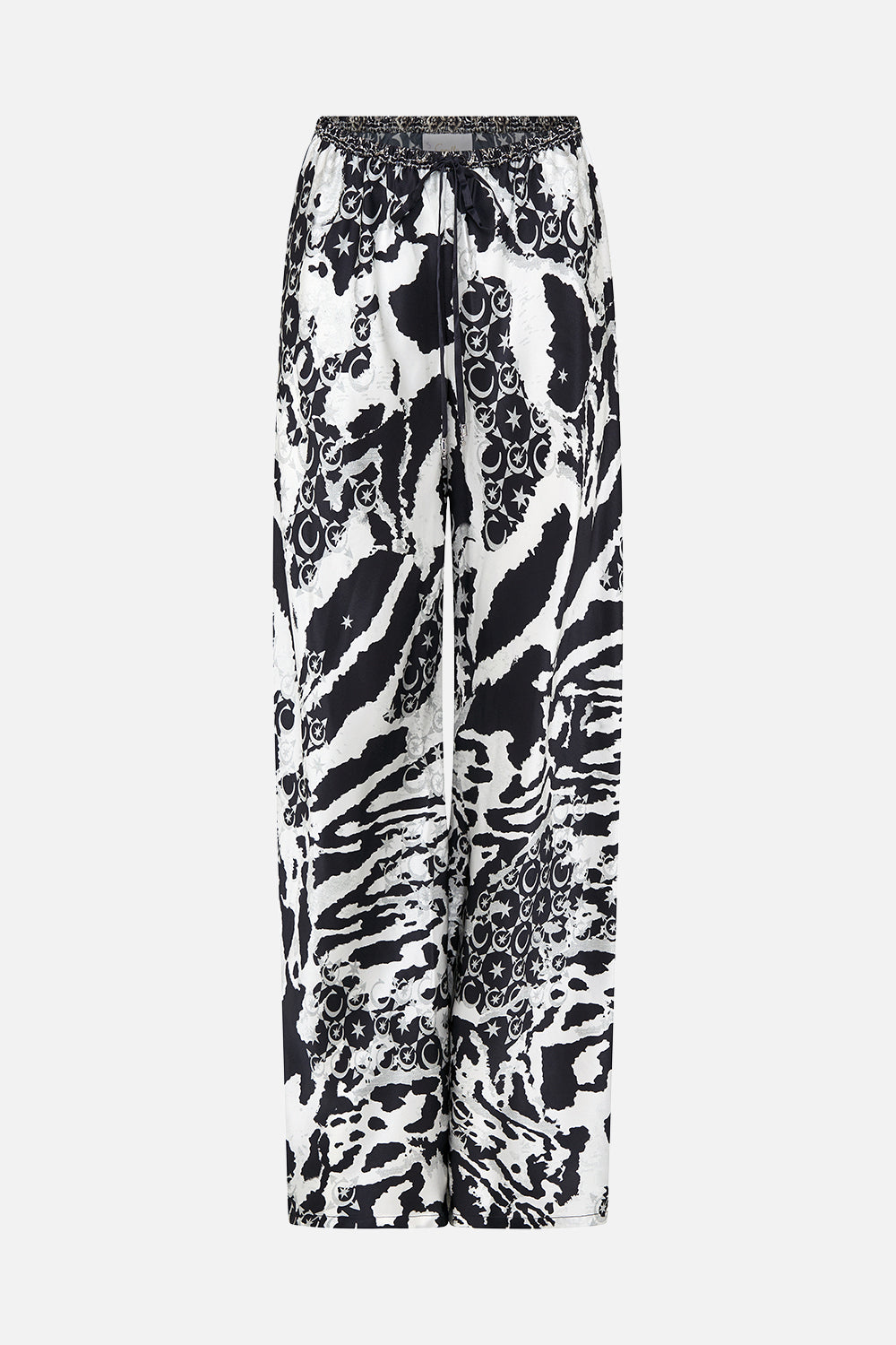 BIAS CUT DRAWSTRING PANT FELINE FANTASY