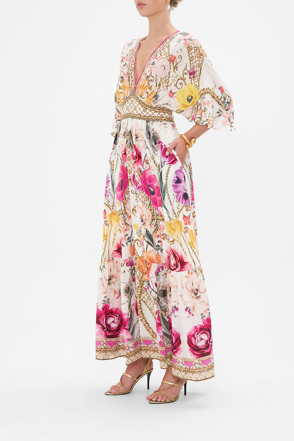 WAISTED DRESS WITH HEM RUFFLE DESTINY CALLING