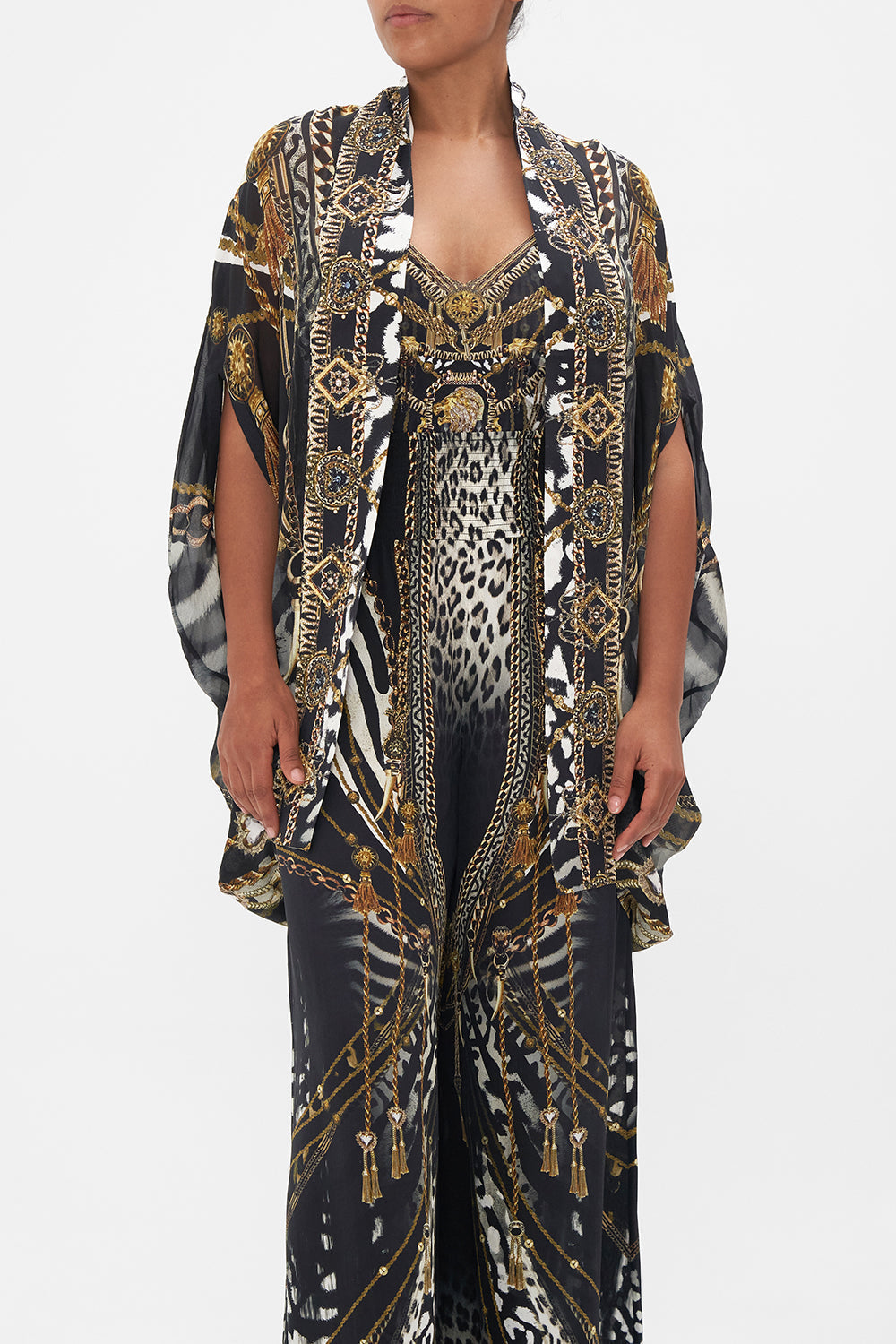 OPEN FRONT CARDI CAPE UNTAMED ROYALTY