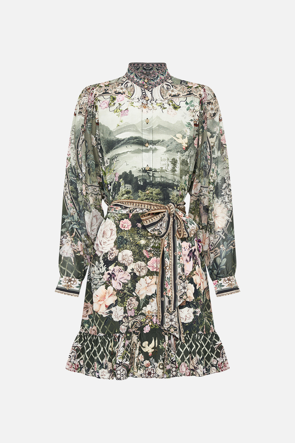 DROP SLEEVE SHIRT DRESS GARDEN OF GOOD FORTUNE