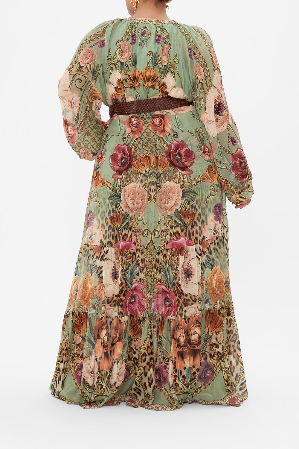 LONG GATHERED PANEL DRESS GROW AND GLOW