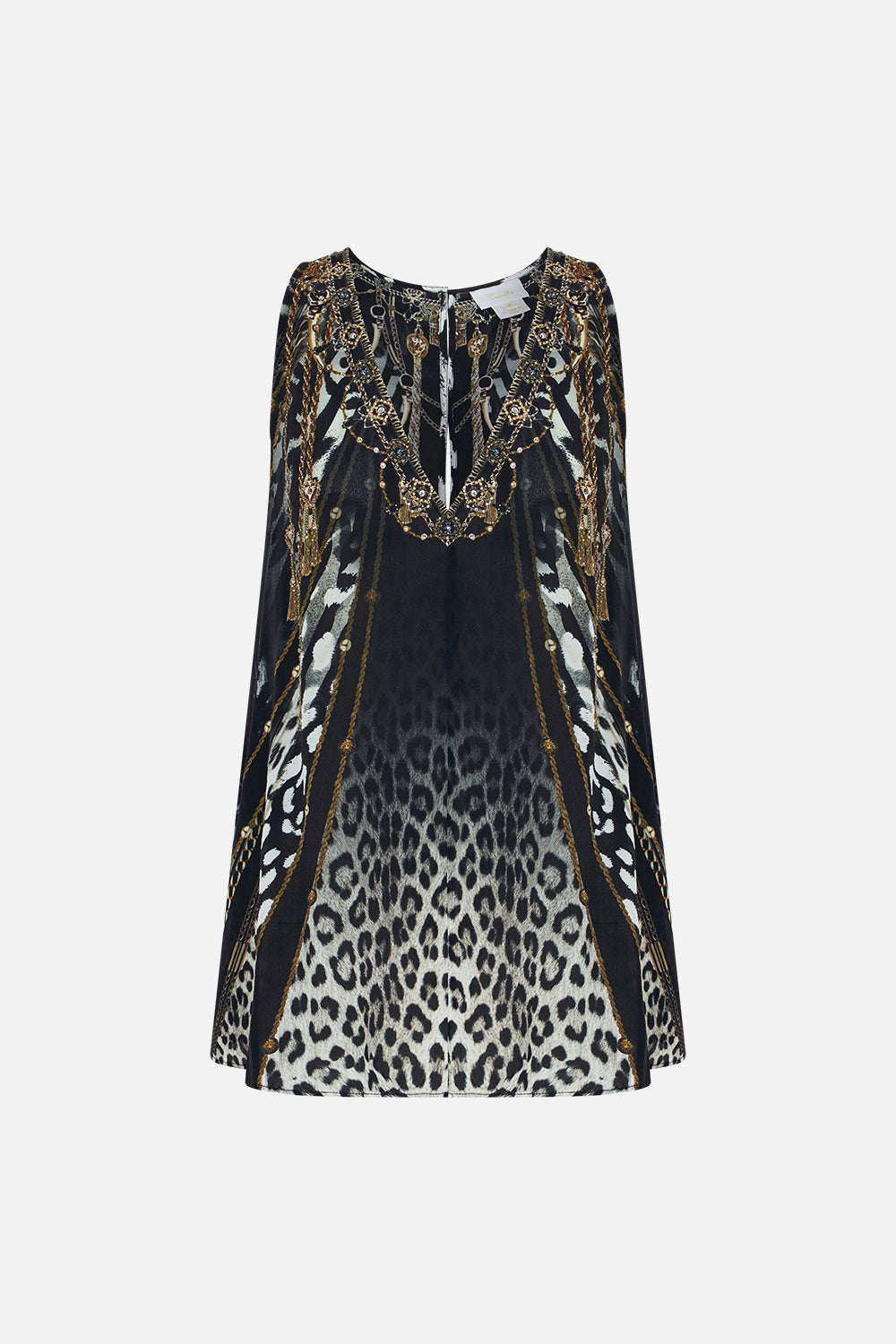 V NECK BUTTON BACK TOP UNTAMED ROYALTY