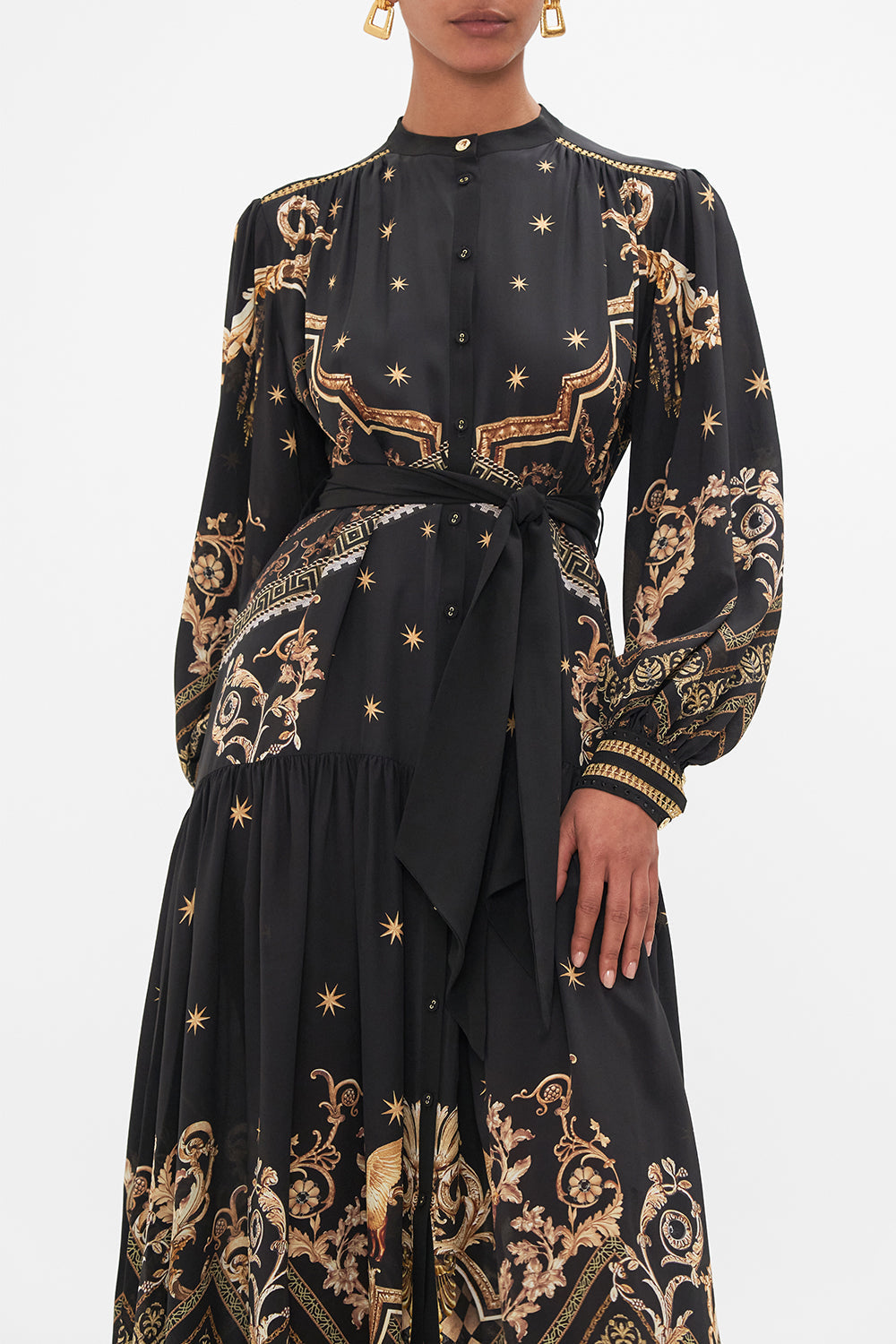 BUTTON THROUGH DRESS WITH YOKE DUOMO DYNASTY