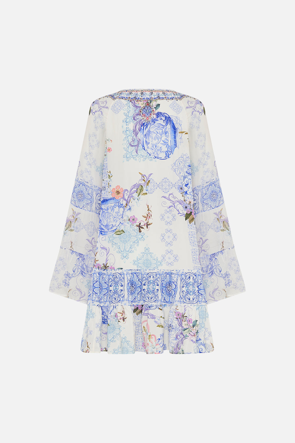 A-LINE GATHERED PANEL DRESS PAINT ME POSITANO