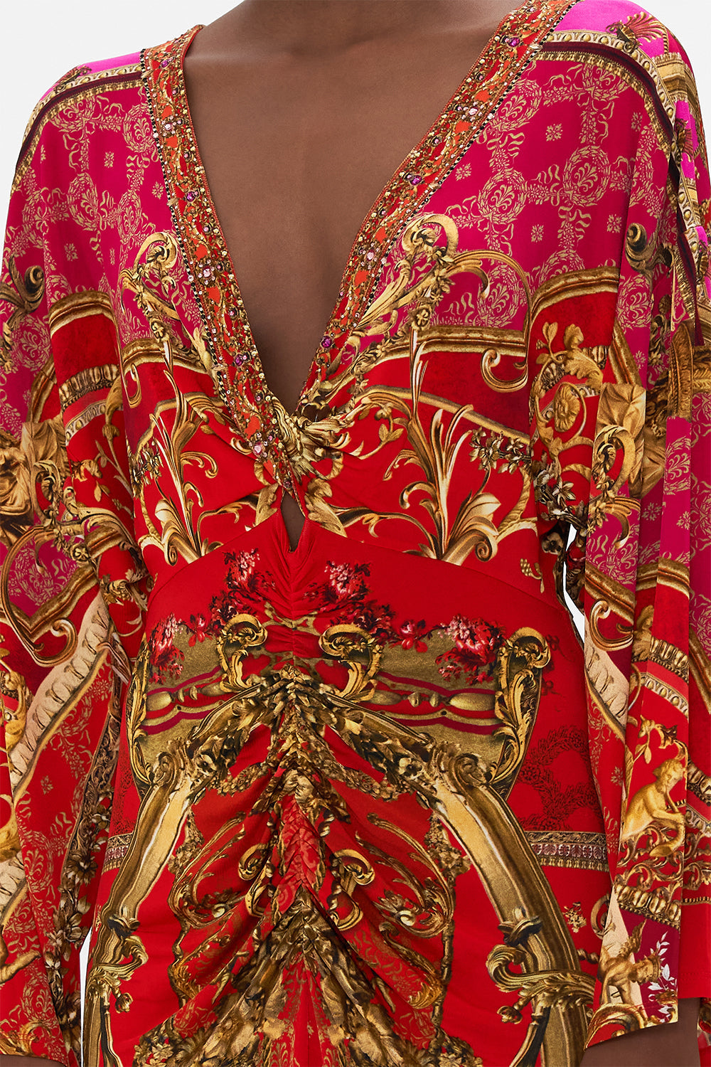 RUCHED FRONT JERSEY DRESS SWEET SOPRANO