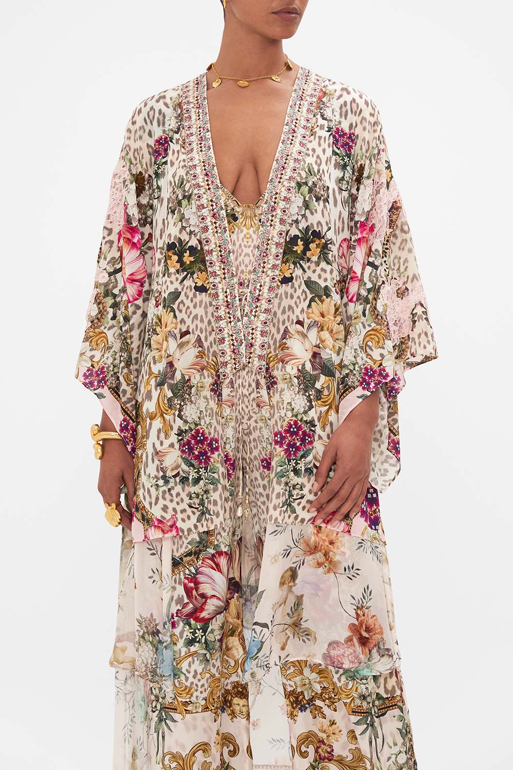 KIMONO WITH LONG UNDERLAYER BAMBINO BLISS