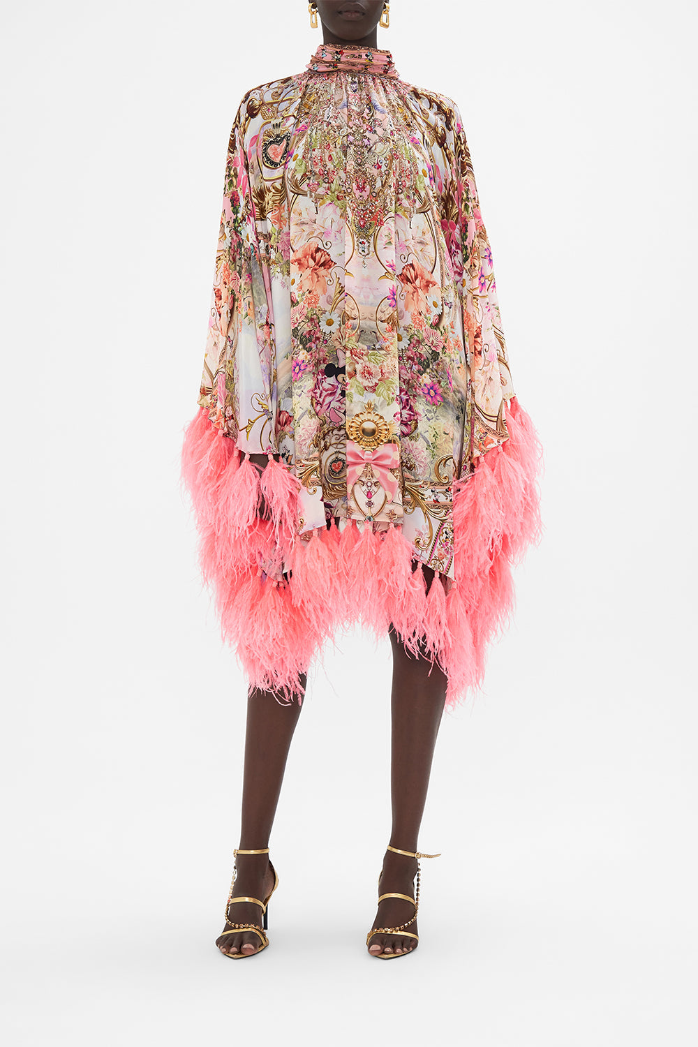 HIGH NECK RUFFLE SWING DRESS MINNIE MOUSE MAGIC