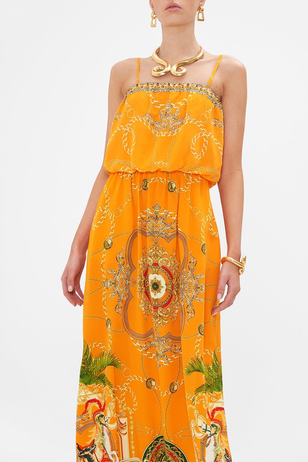 STRAPLESS BLOUSON DRESS DANCING WITH THE BULLS