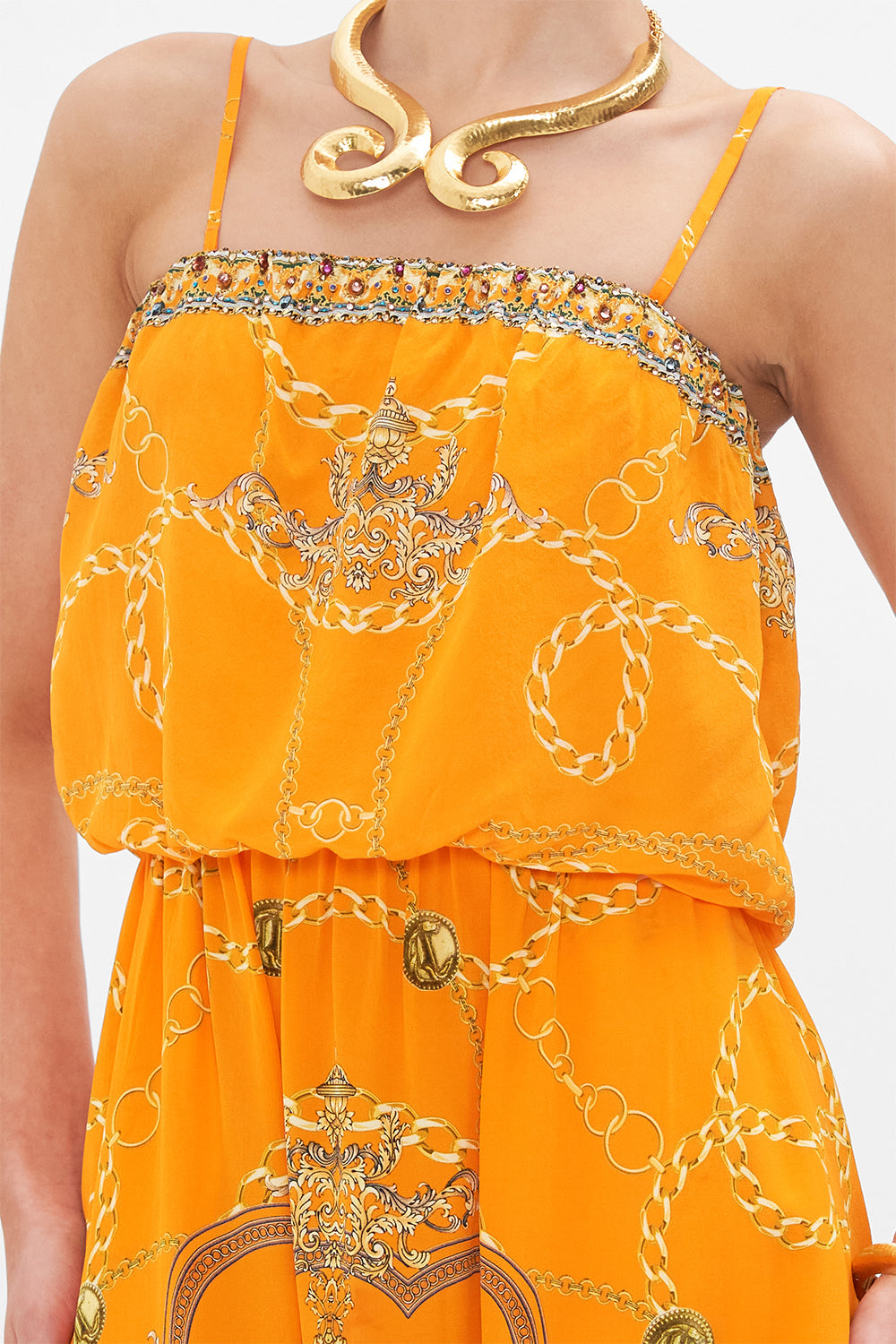 STRAPLESS BLOUSON DRESS DANCING WITH THE BULLS