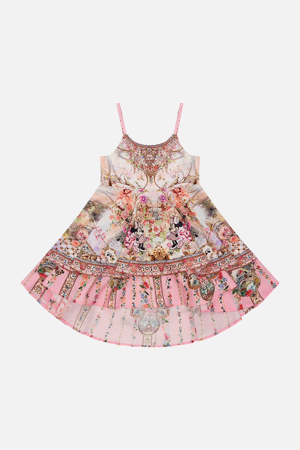 KIDS ROUND NECK TIERED DRESS 12-14 MINNIE MOUSE MAGIC