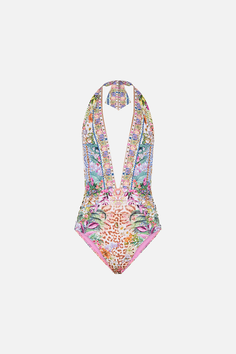 Product view of CAMILLA resortwear floral onepiece swimsuit in Flowers Of Neptune print