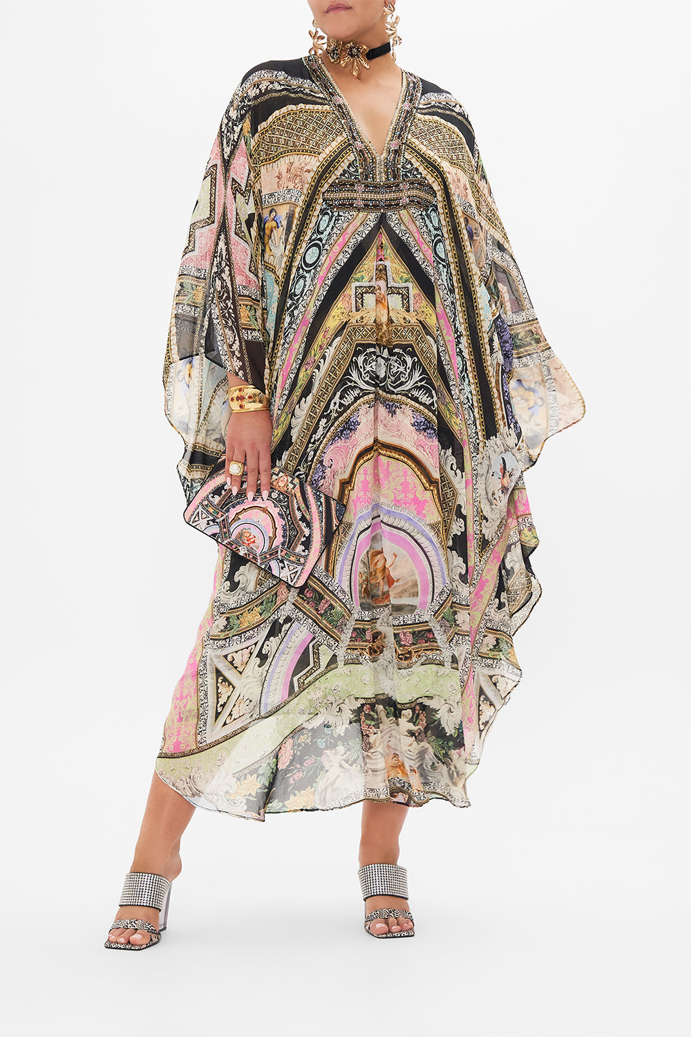 LONG KAFTAN WITH WAIST DETAIL FLORENCE FIELD DAY