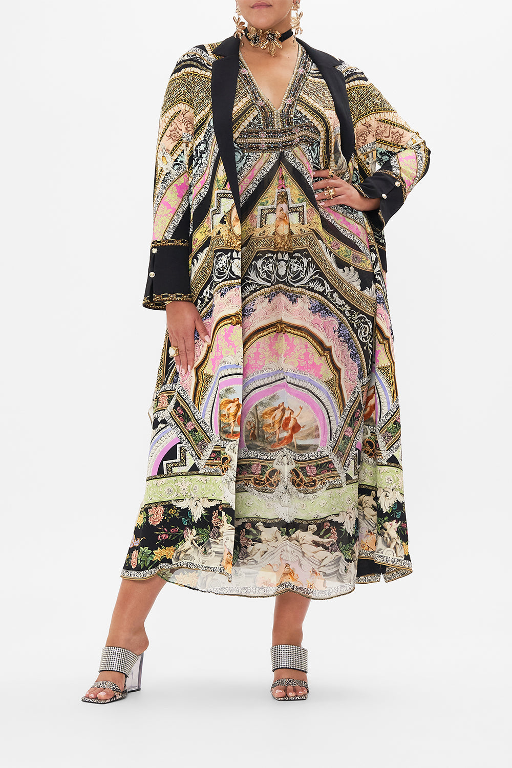 LONG KAFTAN WITH WAIST DETAIL FLORENCE FIELD DAY