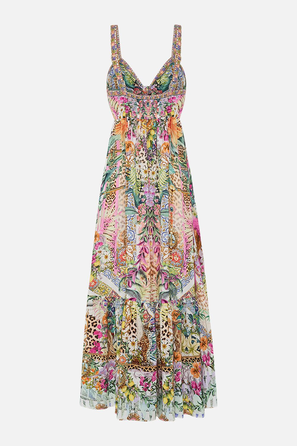 TIE FRONT HIGH LOW DRESS FLOWERS OF NEPTUNE