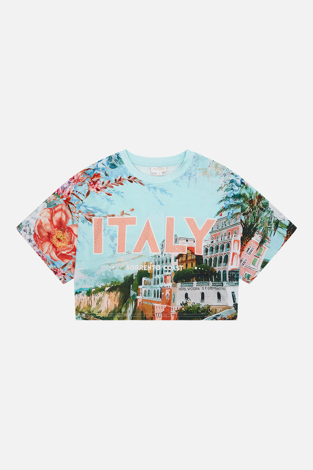 Product view of Milla by CAMILLA kids tee in From Sorrento With Love print