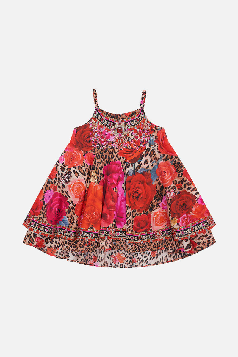 BABIES RUFFLE HEM DRESS FLOWERS OF NEPTUNE